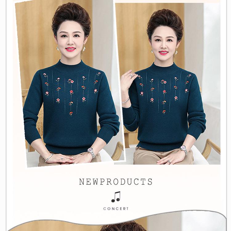 Mom's Winter Velvet One-Piece: Stylish Thickened Sweater with Warm Inner Layer for Middle-Aged & Elderly Women