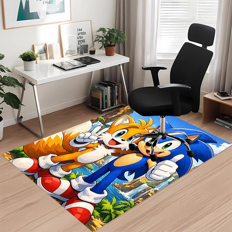 Sonic Printed Carpet, for Office Chair Living Room Bedroom Kitchen Room Decor Gifts.