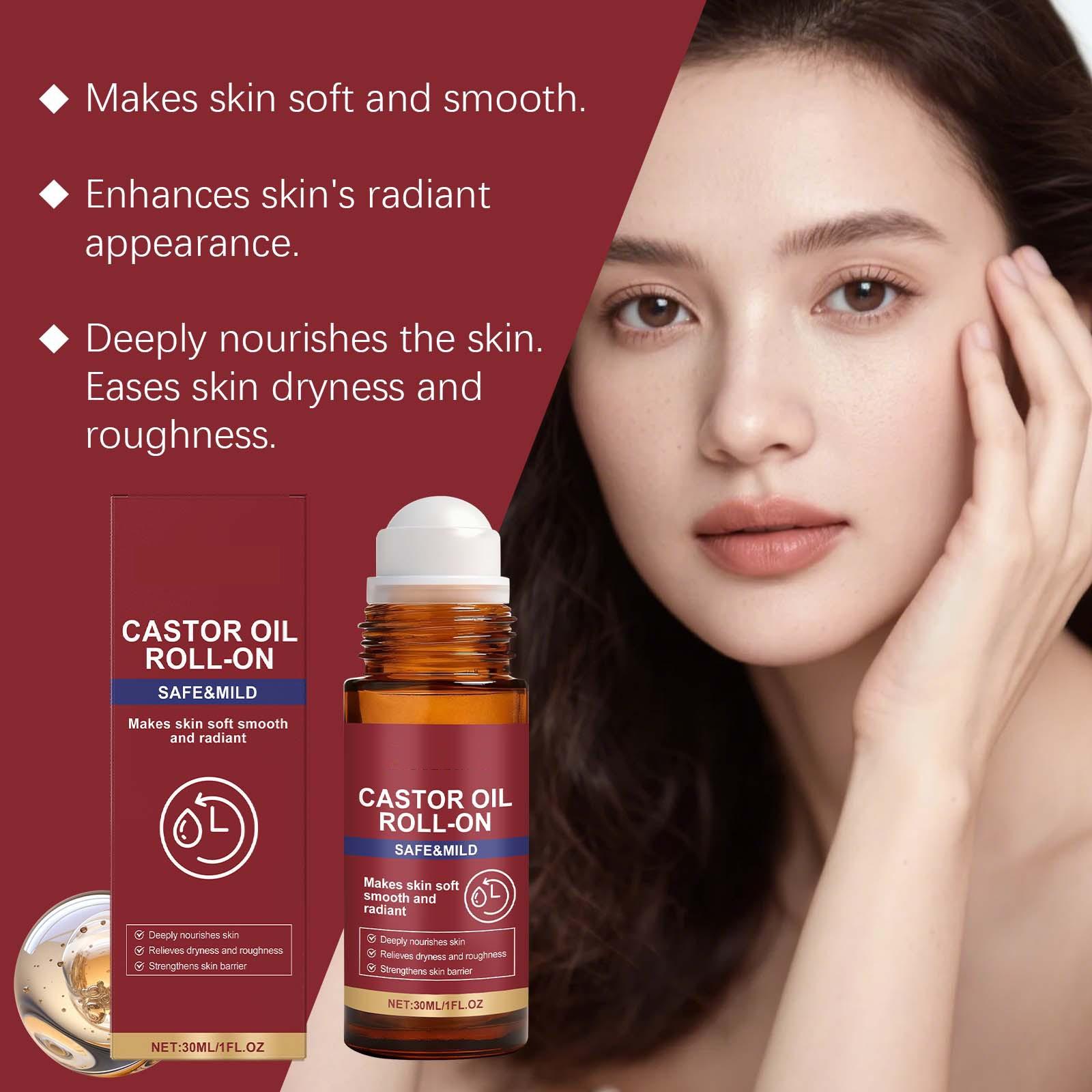 Organic Castor Oil  Moisturizing Roll- Serum Facial And Body Castor Oil  Moisturizing And Softening Serum 30ml One Size белый