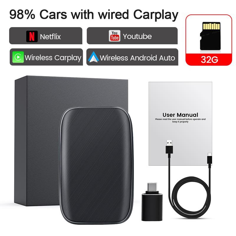 Android Mini Ai BOX cu fir la cutia wireless CarPlay Adaptor Android Auto Suport Netflix YTB pentru Benz Kia Honda Volvo Hyunda Ford