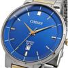 Citizen Quartz Men's Watch BI5124-50L Blue Silver Gold Stainless Steel 100m Water Resistant