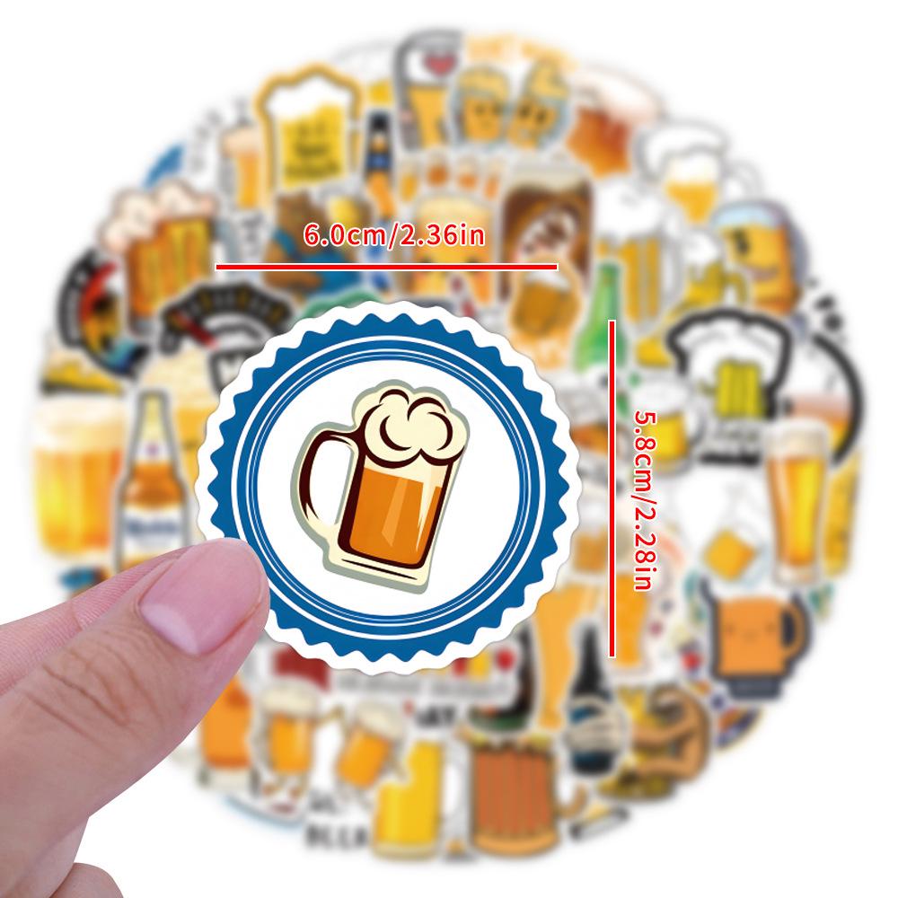 110 Cross-Border Beer Cartoon Trend Graffiti Stickers: DIY Waterproof Decor for Notebooks and Desks