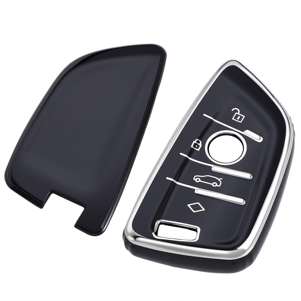 Soft Tpu Key Case Fits for 2024 BMW M8 X1 X2 X3 X5 540I 750I 3 Series Smart Car Key Remote Fob