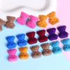 Korean 22mm Plush Flocking 3D Bear Hair Clip & Phone Case Accessories