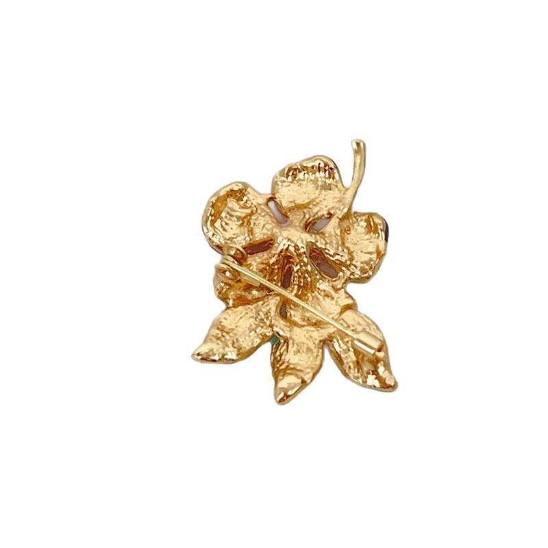 Różowo-fioletowa Broszka Kwiatowa dla Kobiet, Luksusowy Dodatek do Sukienki Bez Kołnierzyka, Wysokiej Jakości Broszka z Pereł