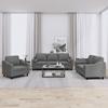 Vidaxl 3-Cz. Relaxation Set With Cushions, Dark Grey, Fabric
