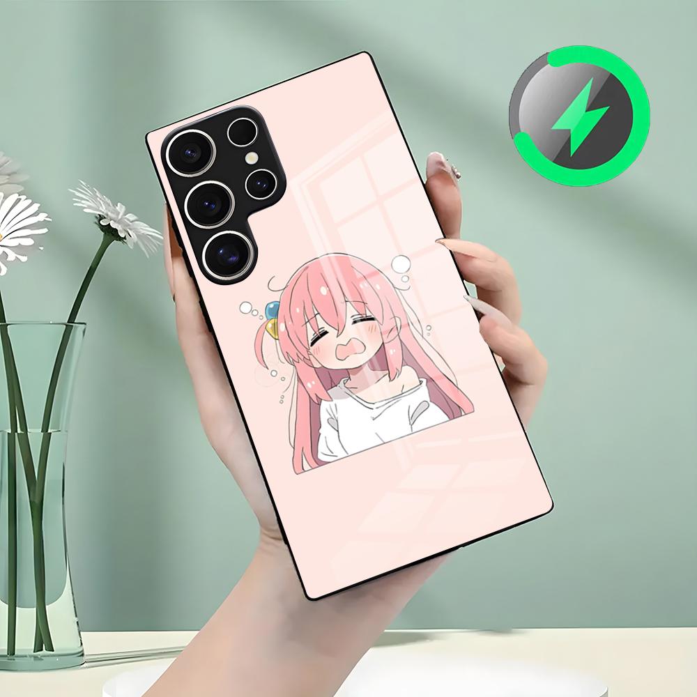 

Bocchi Phone Case For Samsung S26 S25 S24 S23 S22 S21 S20 Edge Ultra Plus FE For Magsafe Glass Case Galaxy S25 Plus