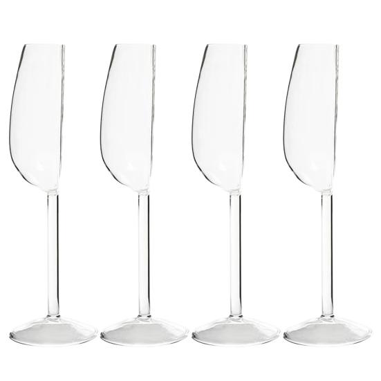 

Напівкелих для вина Приголомшливі келихи для червоного вина з унікальним дизайном у вигляді половини чашки Для неформальних зустрічей Святкові святкування Скляний посуд Елегантний підсилювач аромату 4pcs