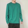Men Long Sleeve Cotton Top Breathable Fabric Regular Fit Solid Colors Casual Wear