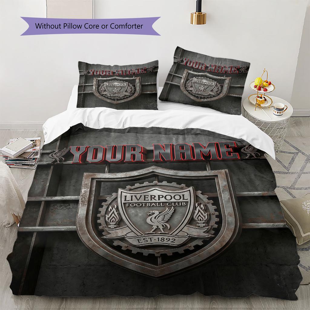 Custom Name,LFC Glory Era Pattern Bedding Home Decoration Birthday Gift ( 1 duvet cover + 2 pillowcase, without core),fan merchandise.