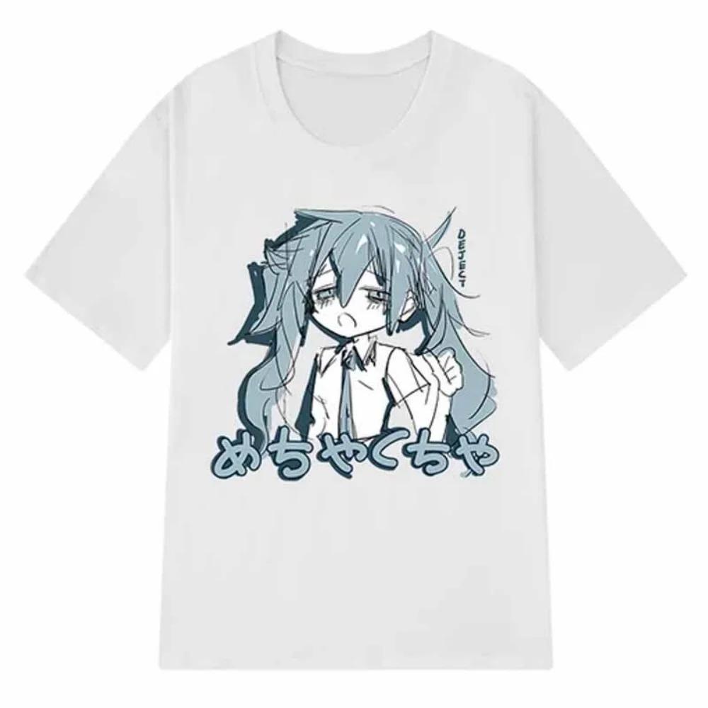 Unisex Clothing Japanese Y2K Anime Women T-shirt Cotton Loose Streetwear Casual Tees Big Size  Cotton Best Selling Round Neck