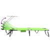 Folding Sun Lounger Green 190 X 57 X 81 Cm Oxford