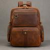 New Fashion Men's Leather Backpack Real Cowskin Travel Bag Male Leather Laptop Bag Backpacks For Man Male Anti Theft Men