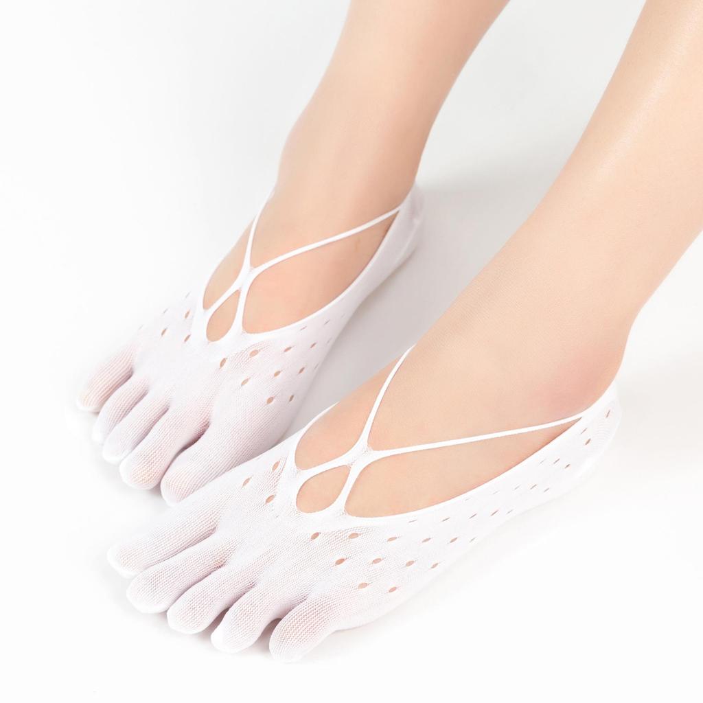 Women's Five-Toe Summer Ankle Socks - Low-Cut, Thin, and Invisible Split-Toe Design
