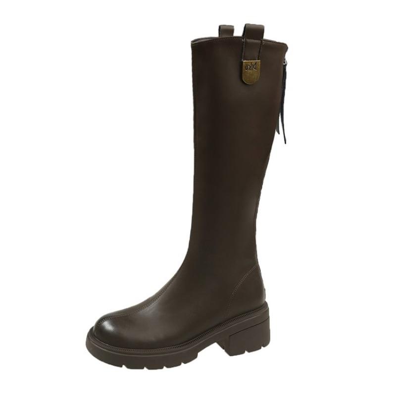 Autumn and winter new slimming boots, women s platform soles, autumn and winter knee-length knight boots, handsome high boots 40