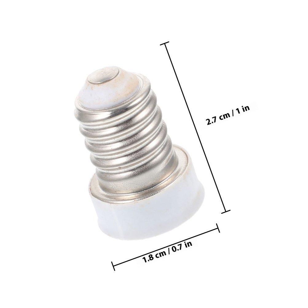 

6Pcs Light Bulb Adapter E14 to E12 Socket Converter Sturdy Lamp Socket Replacement for Easy Fixture Upgrade Light Bulb Adapter білий