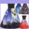 Plus Size Women Xmas Christmas Santa Sleeveless Skater Swing Dress For Festive Style