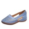 New style women's hollowed-out solid color casual everyday sandals with wedge heel, plus size.