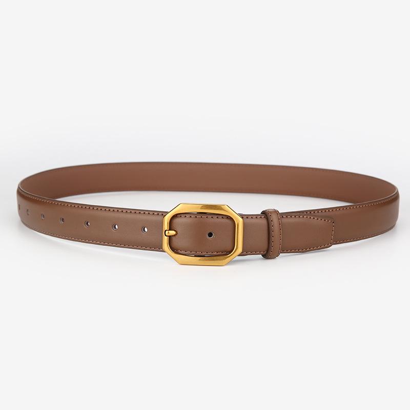 2023 Genuine Leather Retro Cowhide Belt for Jeans - Hong Kong Style