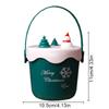 Portable Christmas Gift Box Eve Apple Packing Bag Santa Candy Snack Storage Bucket for Home Xmas Holiday New Year Party Supplies