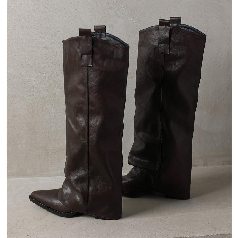 Neue Lange Stiefel Neuer Designer Punk Gothic Stil Vintage Motorräder Westernstiefel Damen Schwarz Nieten Kniehohe Stiefel Schuhe