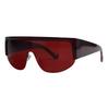 European and American integrated mask sunglasses retro tortoiseshell wide-sided shield sunglasses YK millennial babes half-frame sunshade