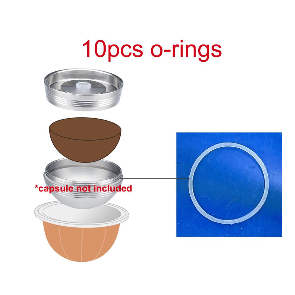 

5/10pcs Silicone O-ring Replacement Rubber Seals For Vertuoline Stainless Steel Reusable Coffee Capsule