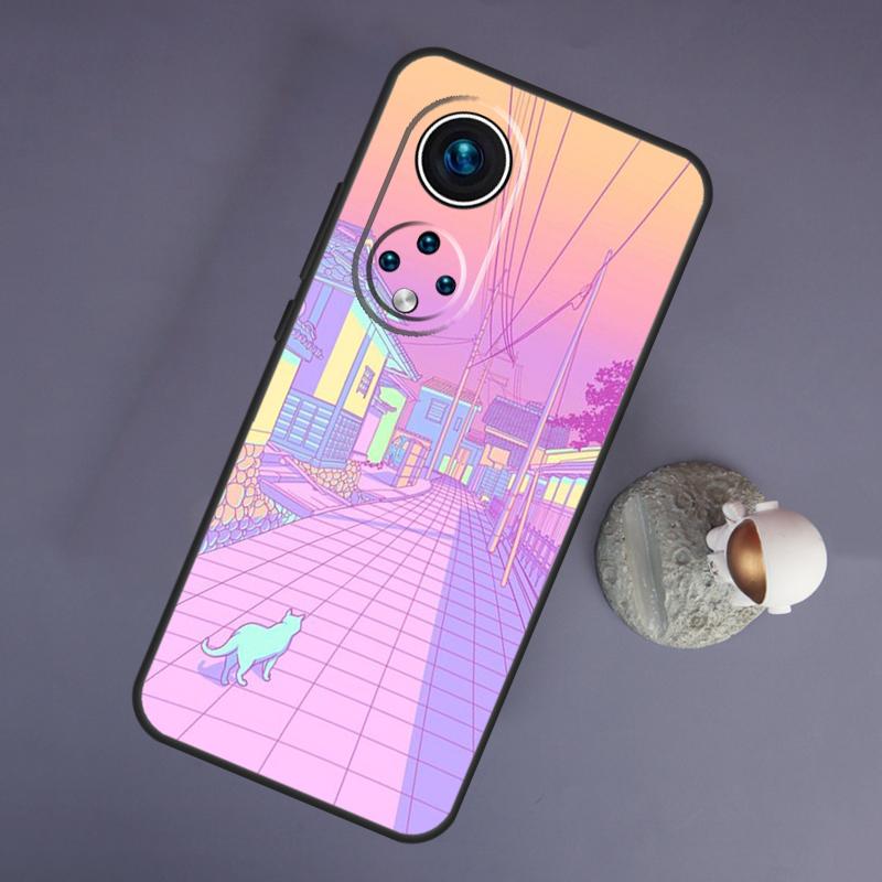 Pastel Japan Kyoto City For Huawei Honor Magic 5 Lite 70 50 X8 X9 a P20 P30 P40 P50 P60 Pro P Smart Nova 9 5T Case