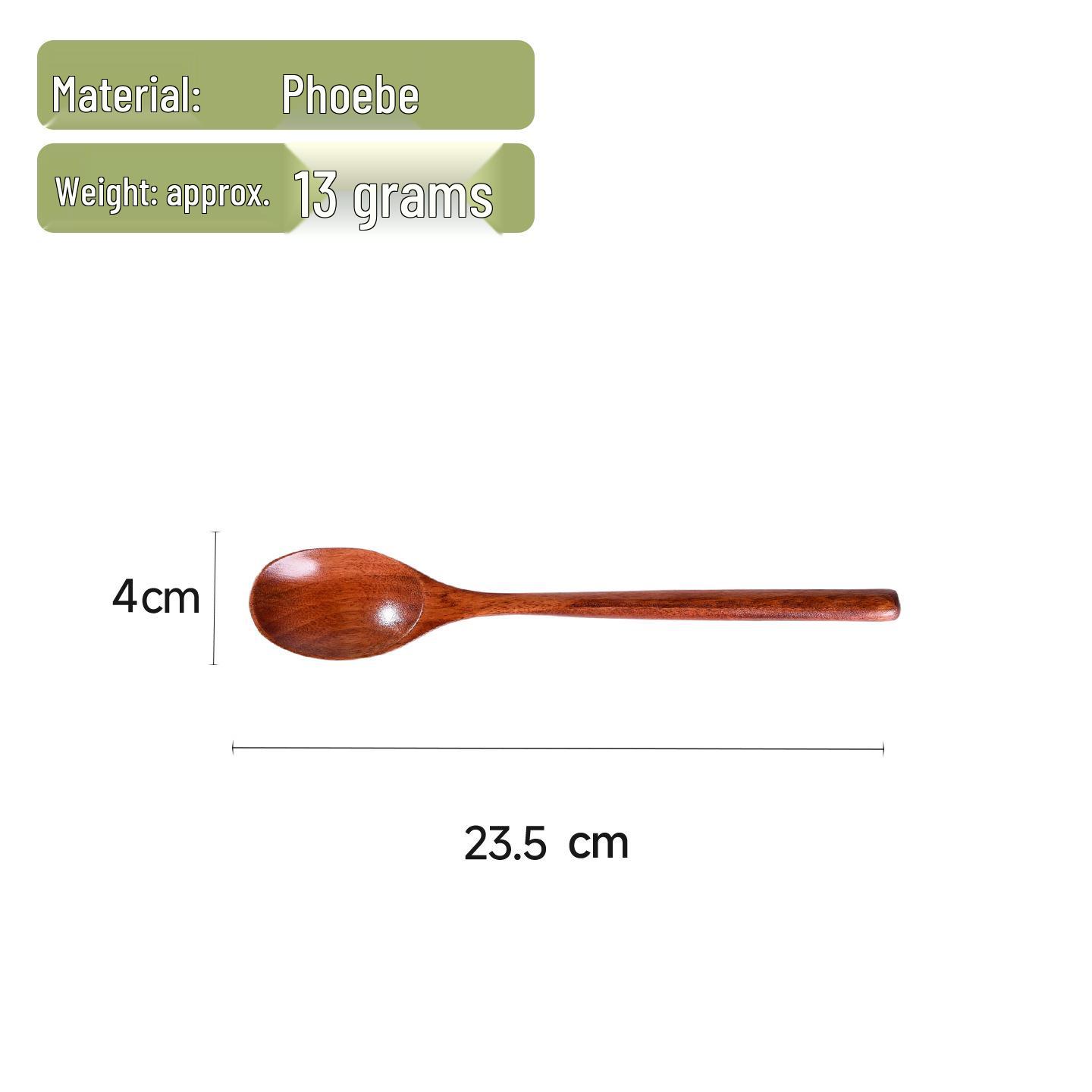 

Japanese-Style Long-Handled Coffee & Honey Stirring Spoon, Customizable with Logo, Nanmu Lotus Wood, Thin Handle.