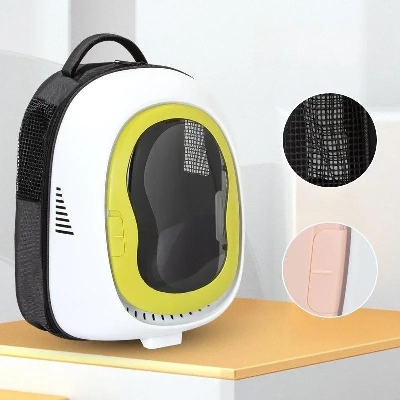 

Portable Travel Pet Carrier Backpack Transparent Capsule Cat Bag Breathable For Small Animal Puppy Kitty Bird Pet Daily Supplies зелёный