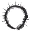 Stylish Punk Gothic Hairband Styling Accessory Hairhoop Rivet Studs Lace Trim Strong Hold Headwrap For Costume Event