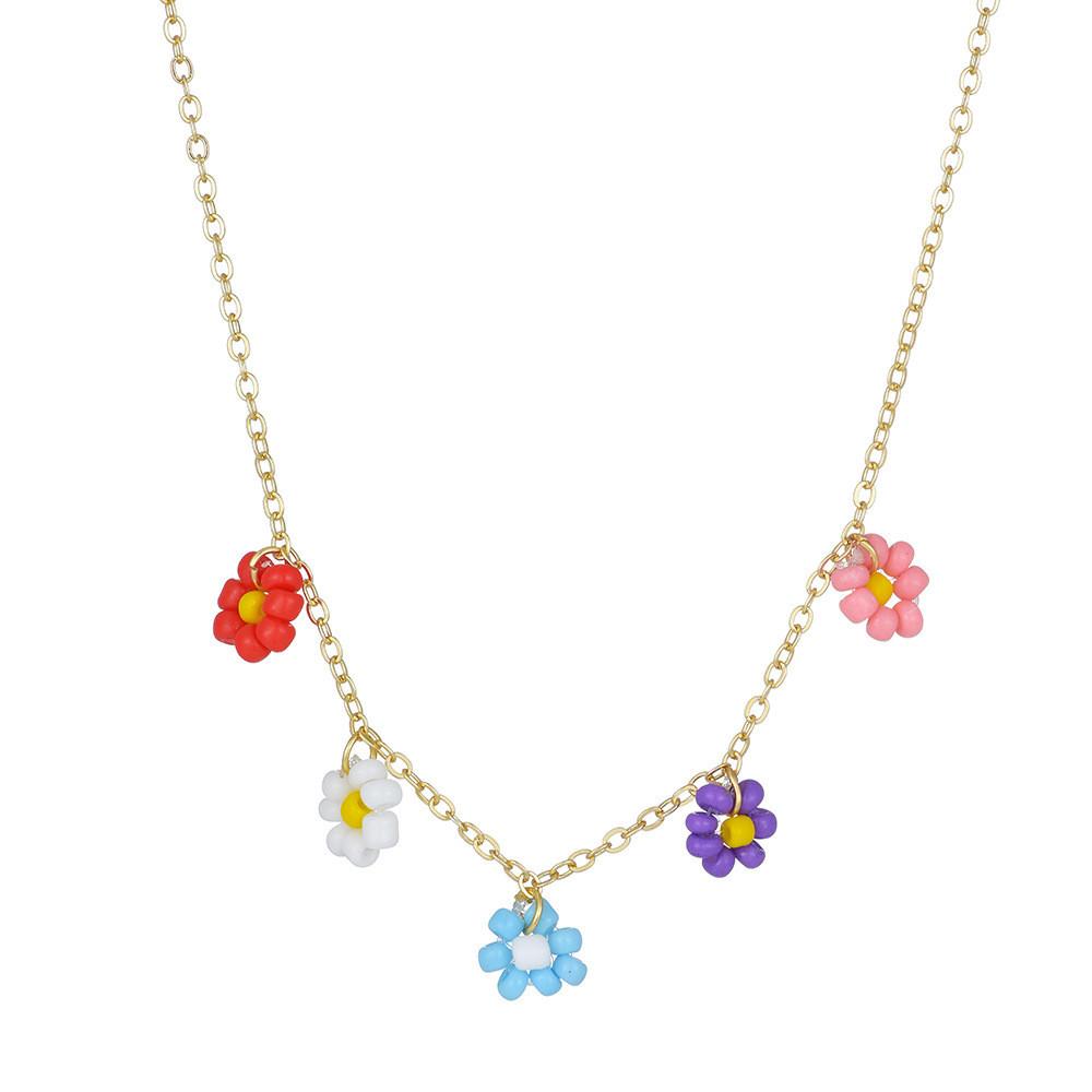 

Artistic Floral Bead Necklace For Women In Exquisite Color Combinations For Style Colorful 2
