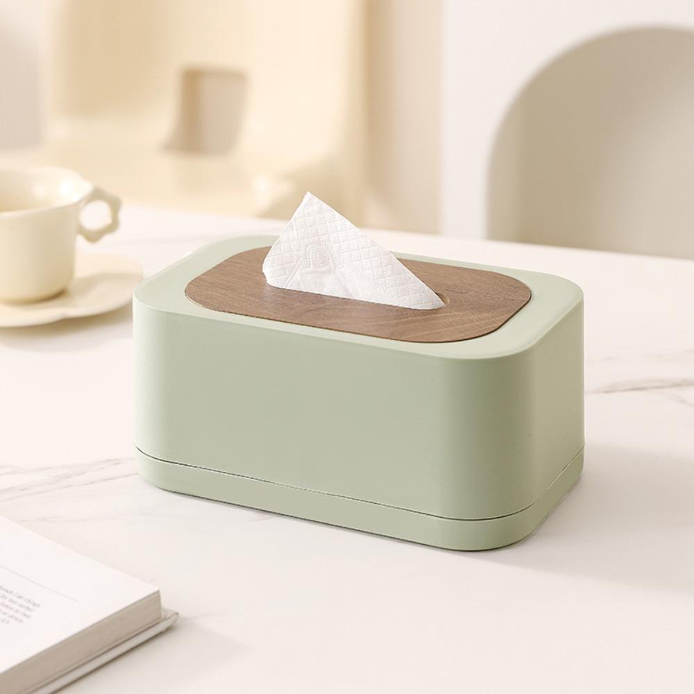 

Plastic Tissue Box Waterproof Toilet Paper Holder Decorative Storage Tissue Dispenser Dining Room зелёный