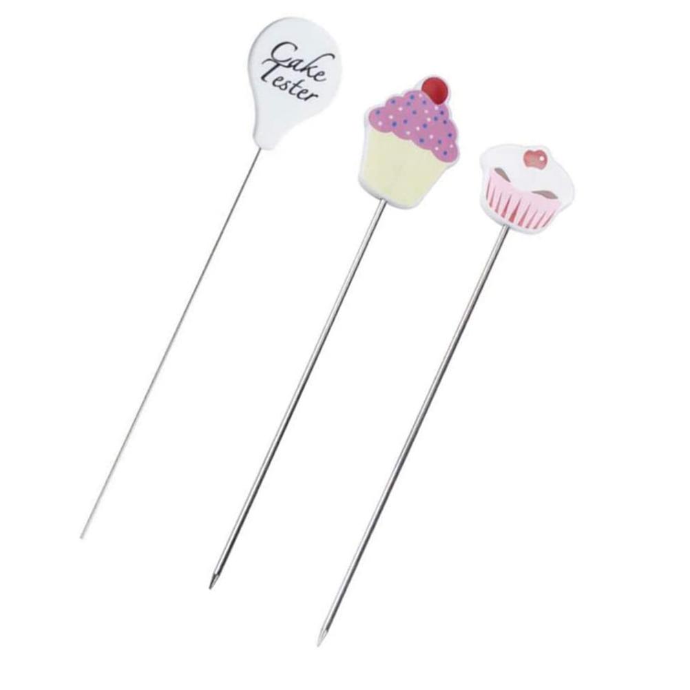 

3 шт. Игла-тестер для торта из нержавеющей стали Тестер для торта Тестовая игла для выпечки печенья Инструмент для выпечки своими руками для