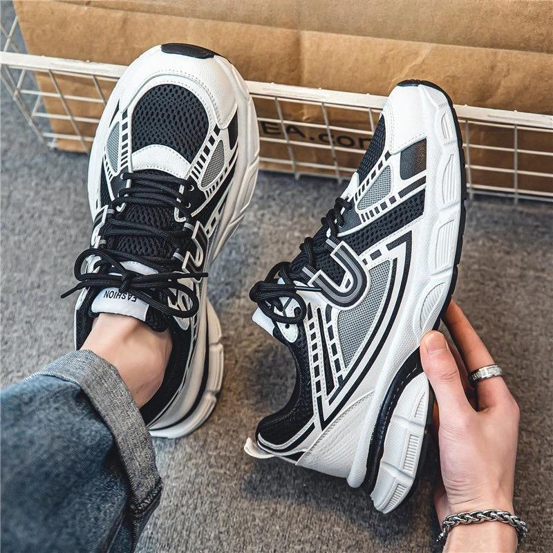 Fashion Mesh Upper Sports Shoes for Men Running Light Gym Stylish Athletic Size 9 Lightweight On Clearance Man Casual Sneaker Breathable