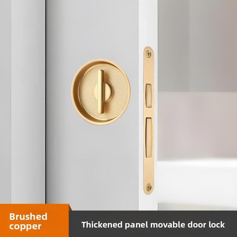 Round Pocket Door Lock, Bedroom Sliding Door, Balcony Door, Kitchen Indoor Wooden Door, Sliding Door Lock