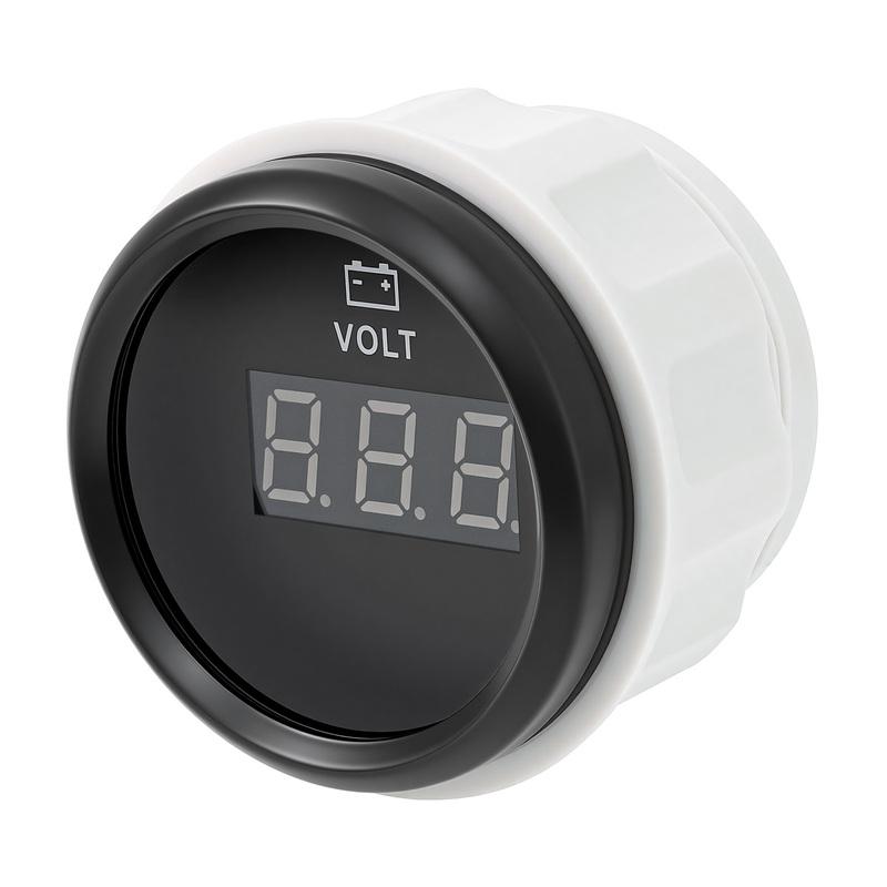 52mm Voltmeter Universal Electrical Car Truck 8-16V 18-32V 9-32V with Red Backlight 12V 24V for Car Boat