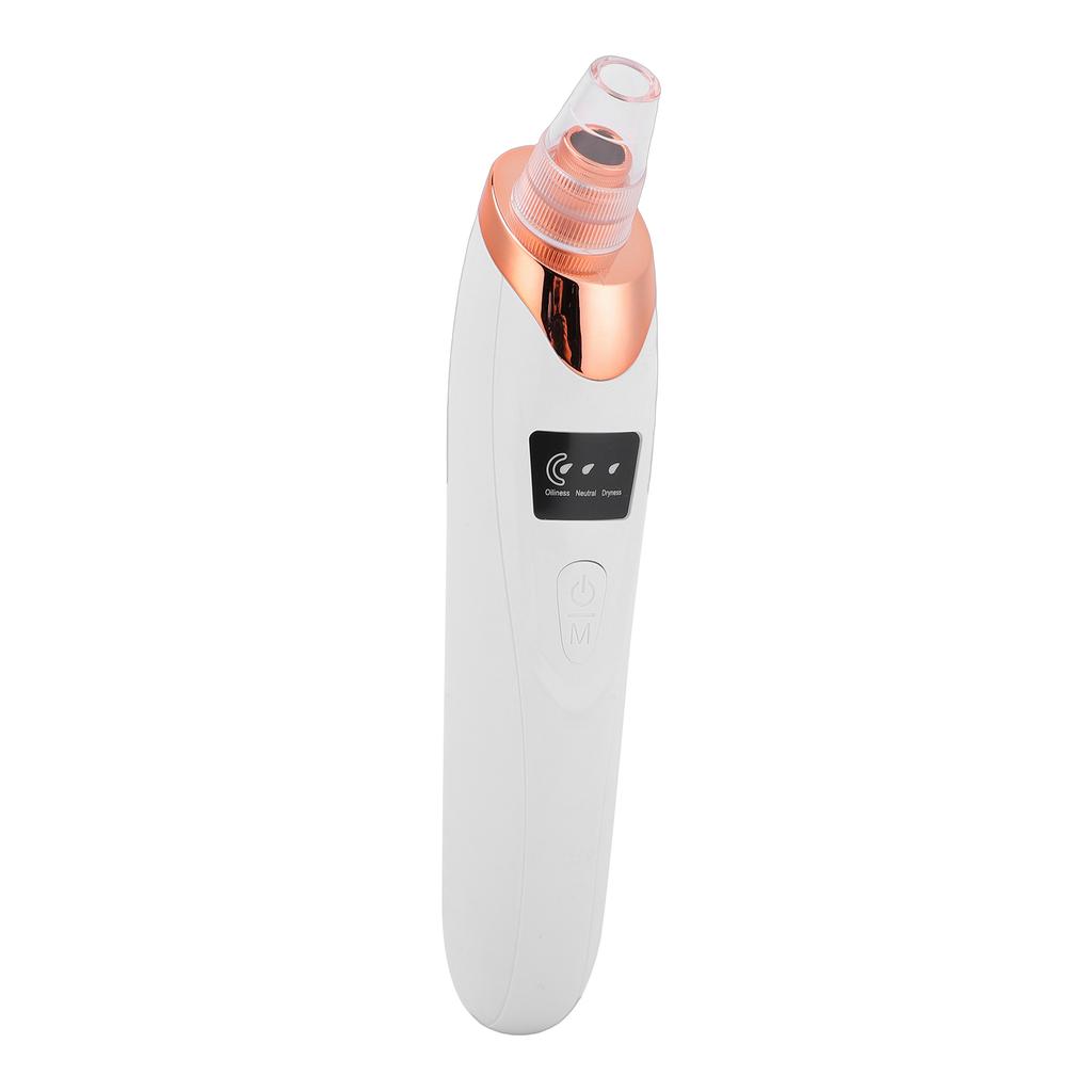 Pore Vacuum Blackhead Remover Whitehead Removal Pimple Extractor Pore Vacuum with LED Indicators 4 Nozzles 4 Pcs Needle