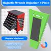 4Pcs Magnetic Wrench Storage Organizers Wrenches Magnetic Holder Wall Mounted Toolbox Holder Stand for Up To 64 Wrenches