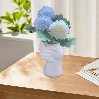 Hand Shape Plastic Flower Vase Modern Indoor Outdoor Real Dried Flower Real Holder Floral Arrangement Container Living Rooms Bedroom Decoration