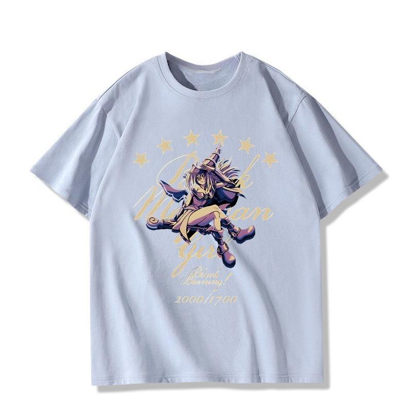 YuGiOh Black Magician Girl anime Summer TShirt Unisex cotton Street YK Harajuku retro Loose Sleeve casual comfortable Unisex 4XL
