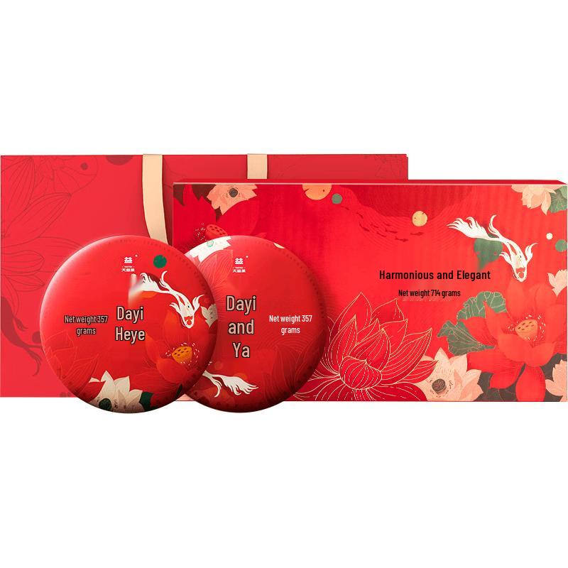 Dayi TAETEA 4-Year Aged Pu-erh Tea He Yue He Ya Gift Set