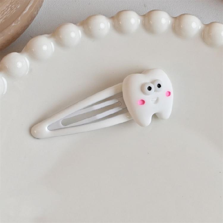 Cute Tooth Harajuku Snap Clip Y2K Girls Hairpin Sweet Handmade HairPins