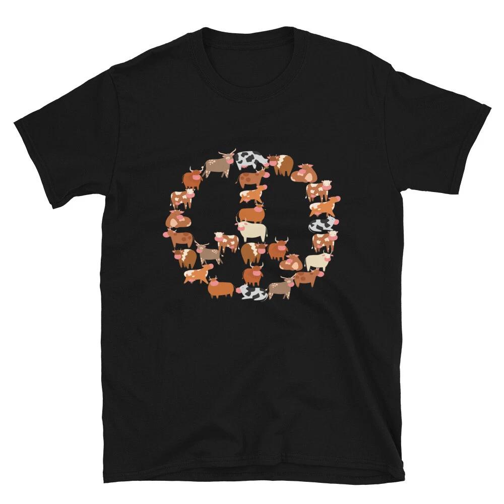 Cow Peace Sign T-Shirt 3XL