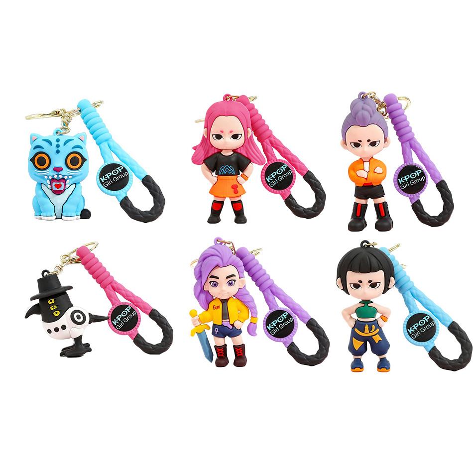 Kpop Devil Hunter Keychain, Tiger Character PVC Figure Keychain, Cute Harajuku Style Key Ring for Kids & Fans ChristmasGift