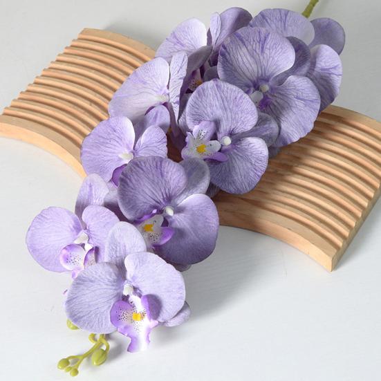 Sztuczne Kwiaty Phalaenopsis 102 cm Długi Pęd Realistyczny w Dotyku Sztuczna Gałąź Storczyka z 9 Głowami Pełne Kwitnienie do Wazonu Dekoracja Domu Wesela Imprezy