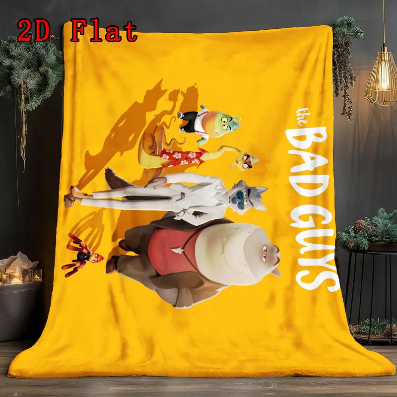 The Bad Guys 2D Flat Pattern Flannel Blanket High quality All Seasons Warmth and Comfort Perfect for Christmas Gifts.PMT0914358