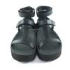 Excellent HERMES Sandals Enid Velcro ankle strap leather black leather Women 37 Used
