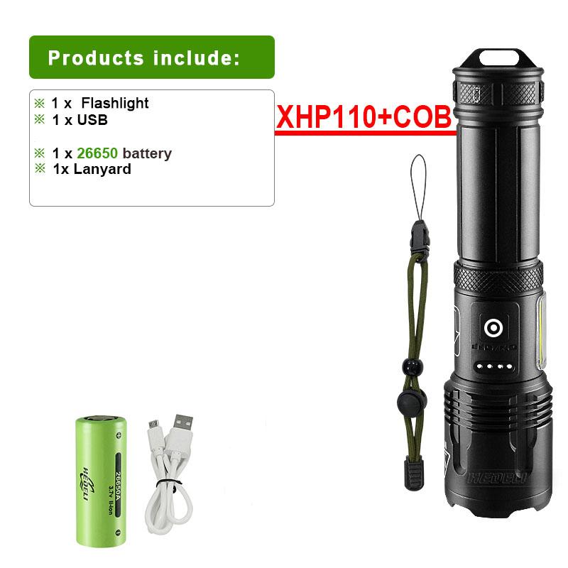 XHP160 Super High Power Flashlight Multi-Mode Waterproof Torch Outdoor Emergency Light Camping Lantern Spotlight Flash Light