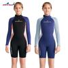 Kids 2.5mm Neoprene Wetsuit Diving Surfing Swimming Winter Short Pants Youth Long Sleeve Full Body Thermal Suit